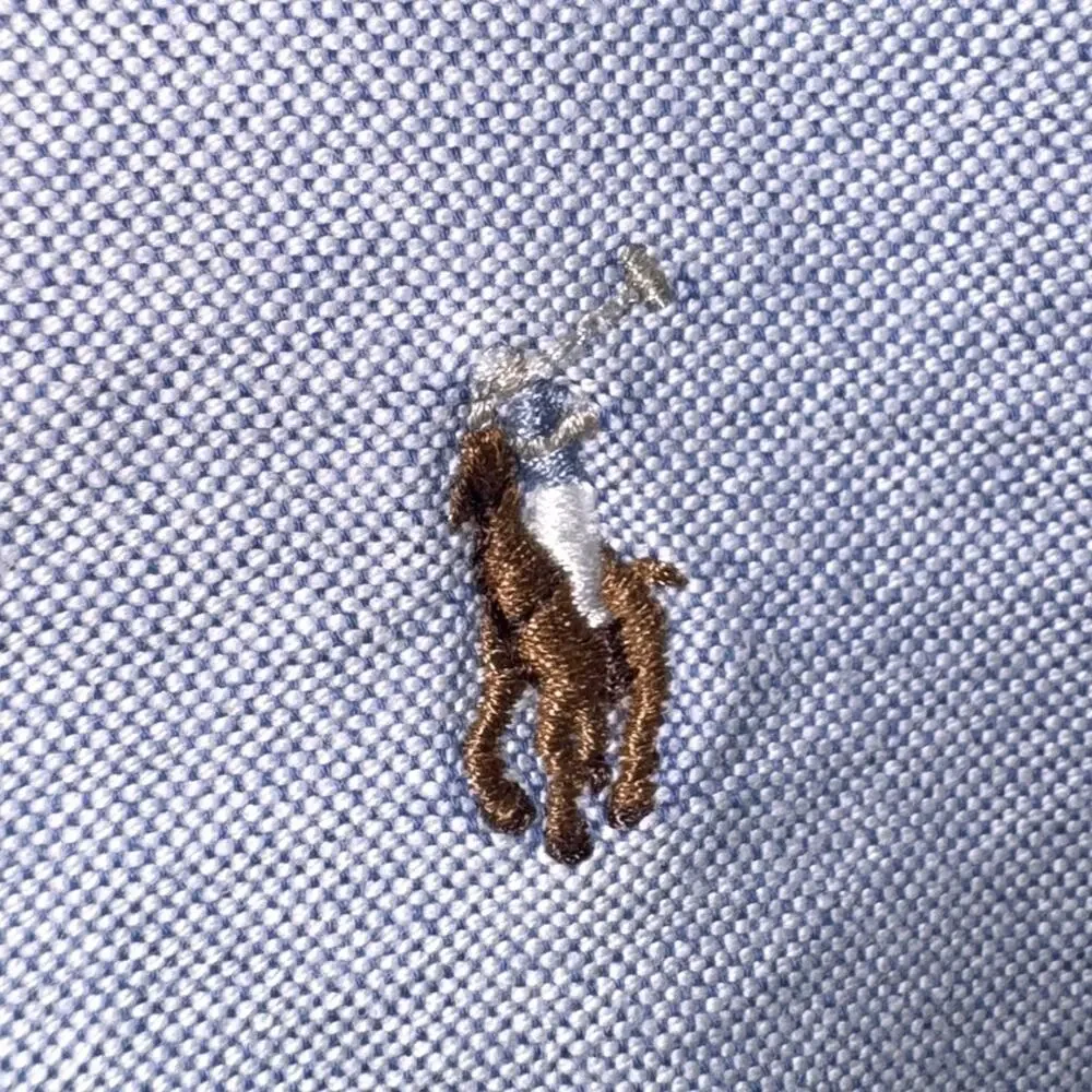 Boys Ralph Lauren Long Sleeve Button Down Long Sleeve Cotton Shirt Blue size 7